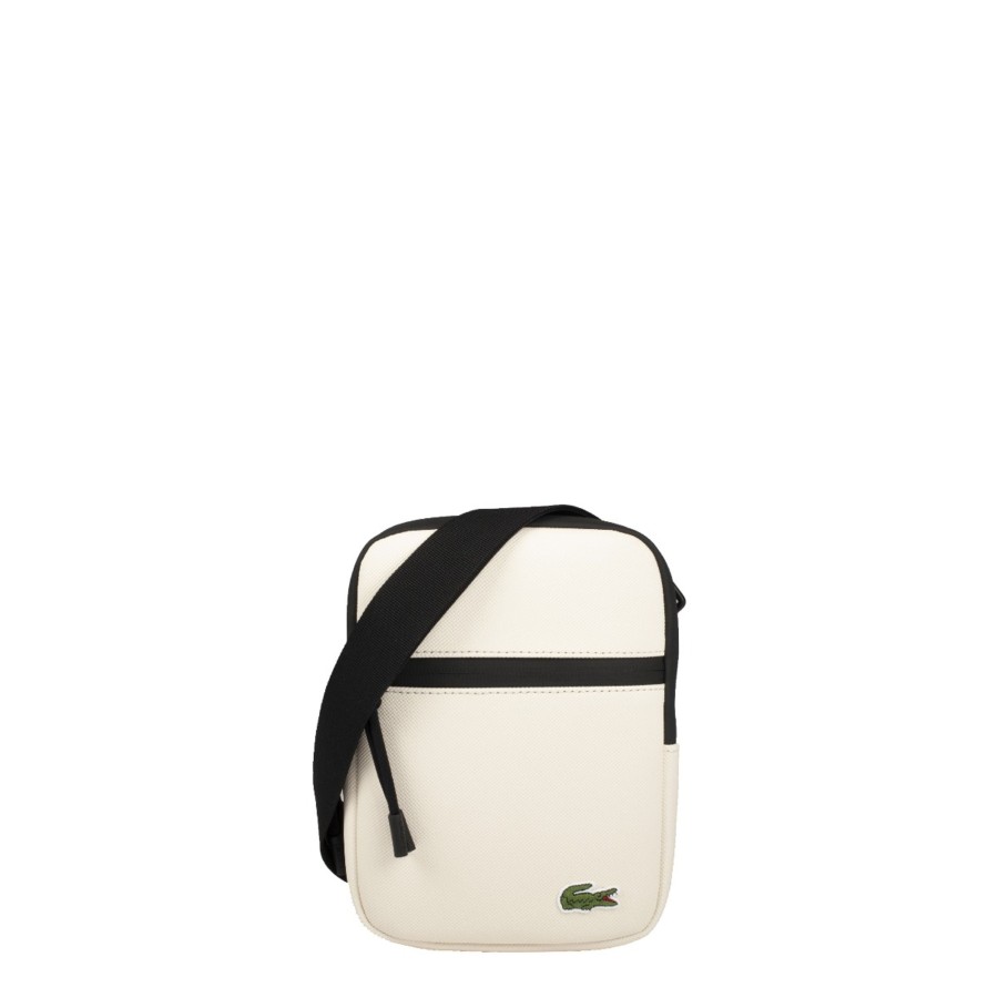 Homme Lacoste Sacoche Bandouliere | Petite Sacoche Lcst Laponie Lacoste Blanc Multi