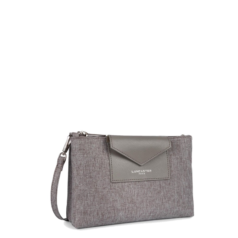 Femme Lancaster Sac Porte Bandouliere / Porte Travers | Petit Sac Travers Smart Kba Lancaster Gris