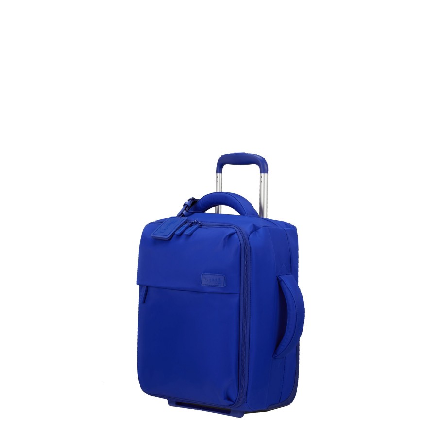 Bagages Lipault Valise 2 Roues Souple | Valise Cabine 45Cm A 2 Roues Foldable Plume Lipault Bleu