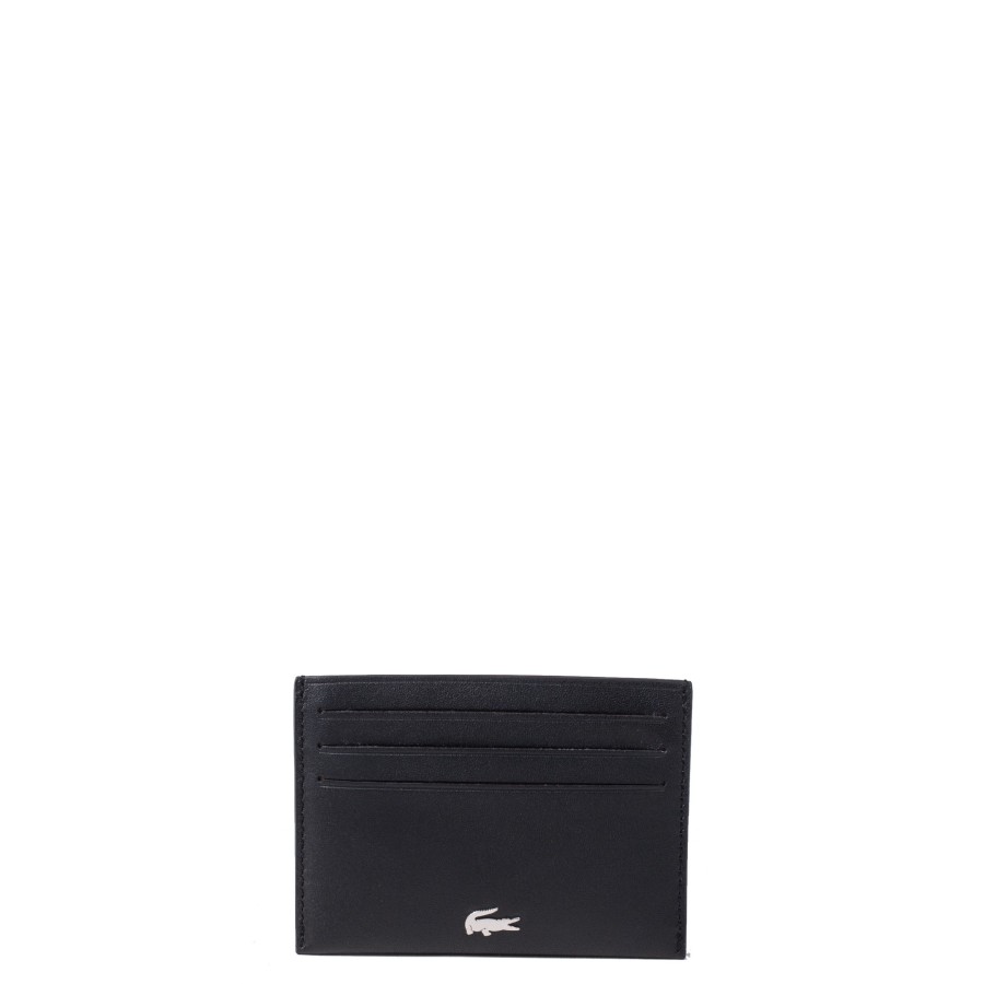 Homme Lacoste Porte Cartes | Porte-Cartes En Cuir 6 Cartes Fg Lacoste