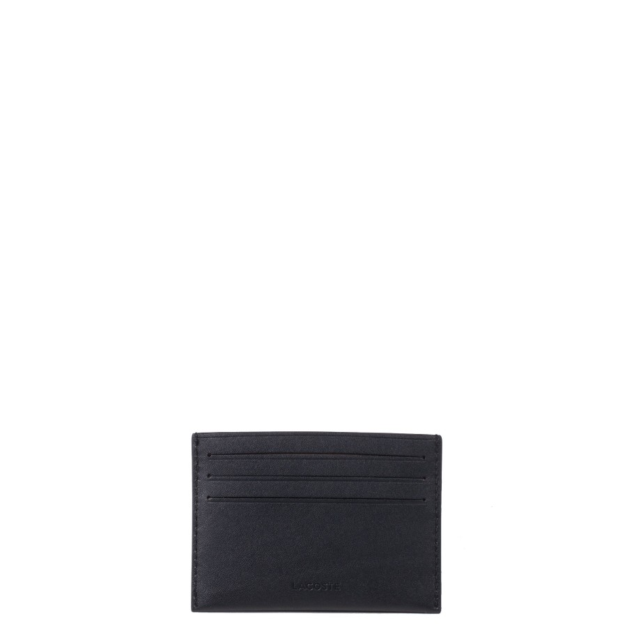 Homme Lacoste Porte Cartes | Porte-Cartes En Cuir 6 Cartes Fg Lacoste