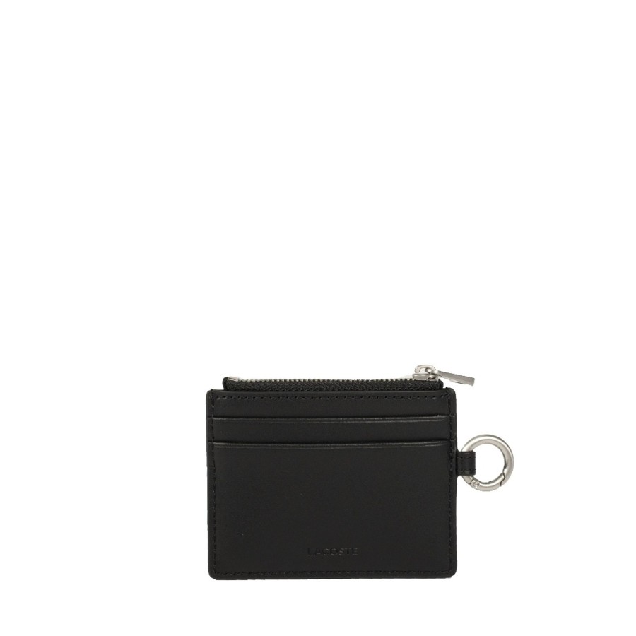 Homme Lacoste Porte Cartes | Porte Cartes En Cuir A Cordon Chantaco Lacoste