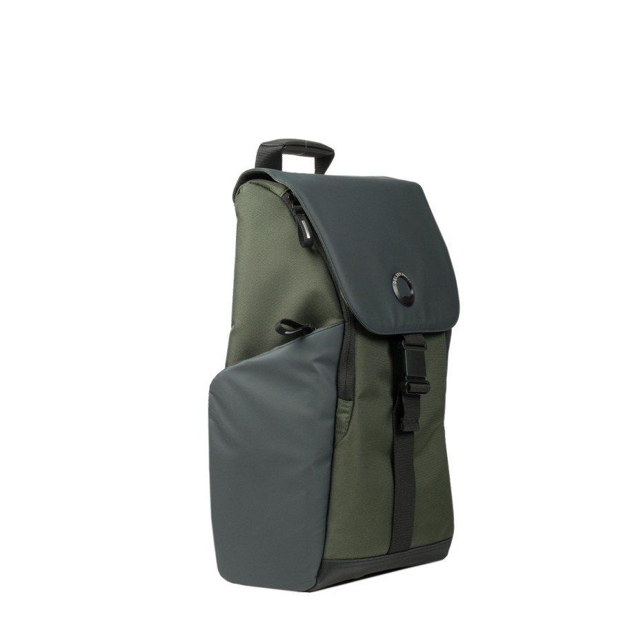 Homme Delsey Sac A Dos | Sac A Dos Army Securflap Delsey Vert