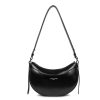 Femme Lancaster Sac Porte Epaule | Sac Demi Lune En Cuir Suave Ace Lancaster Noir