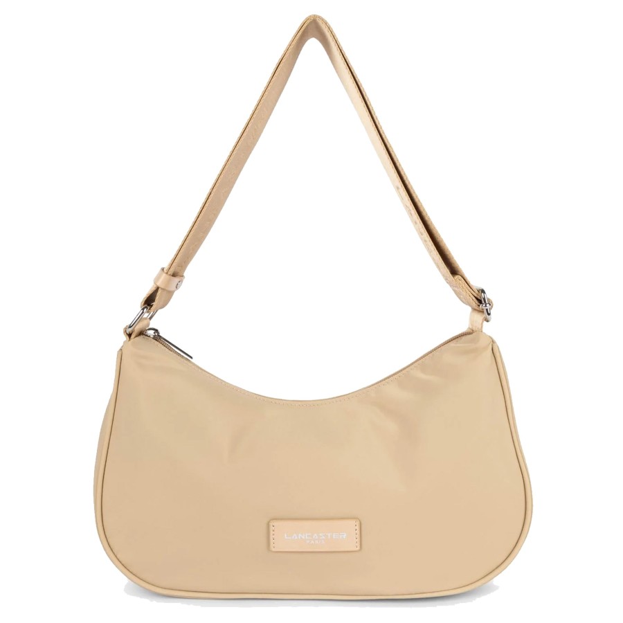 Femme Lancaster Sac Porte Epaule | Sac Besace Basic Vita Lancaster Sable