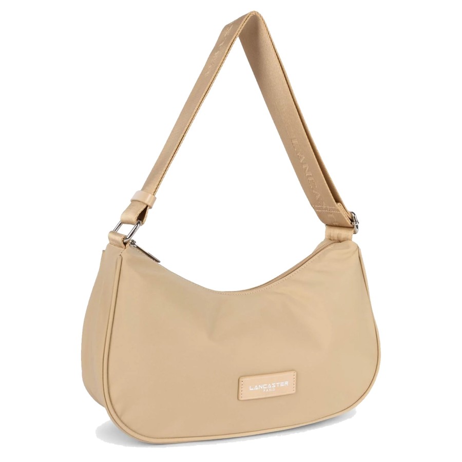 Femme Lancaster Sac Porte Epaule | Sac Besace Basic Vita Lancaster Sable