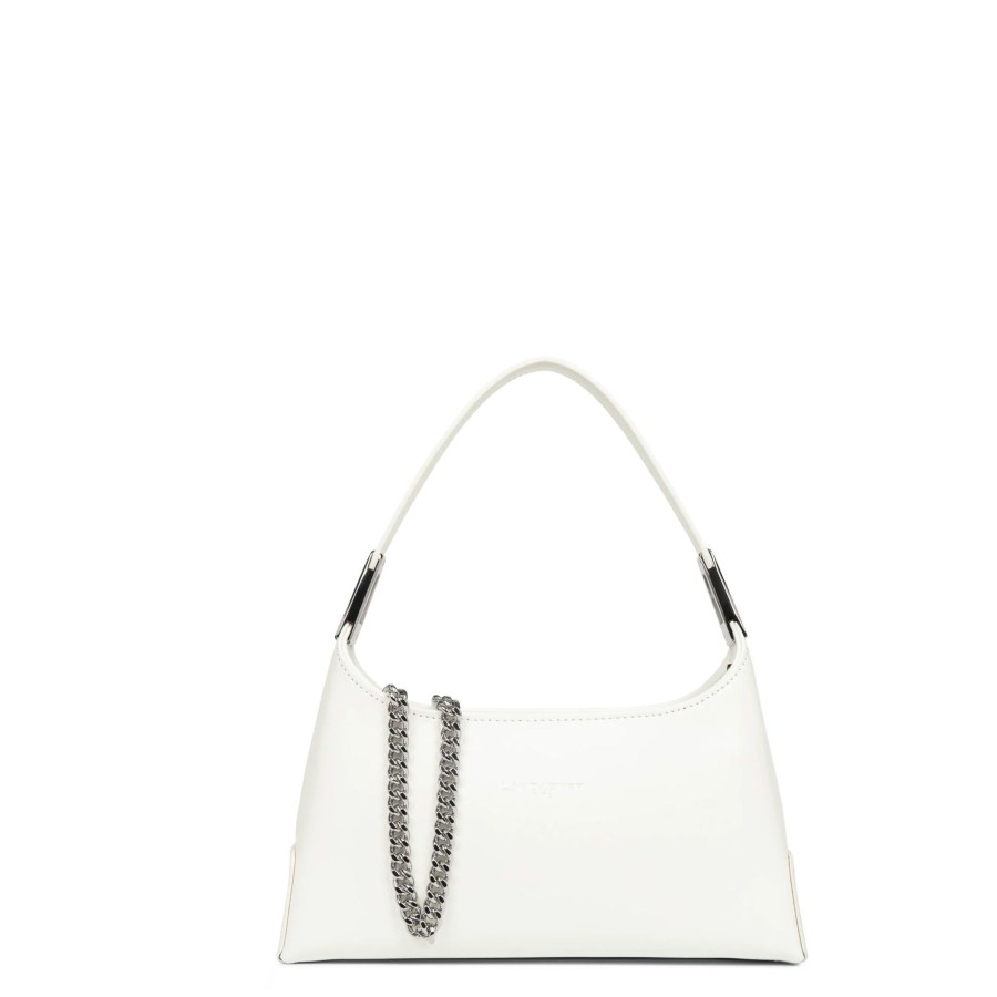 Femme Lancaster Sac Porte Main | Sac A Main Baguette En Cuir Suave Ace Lancaster Blanc