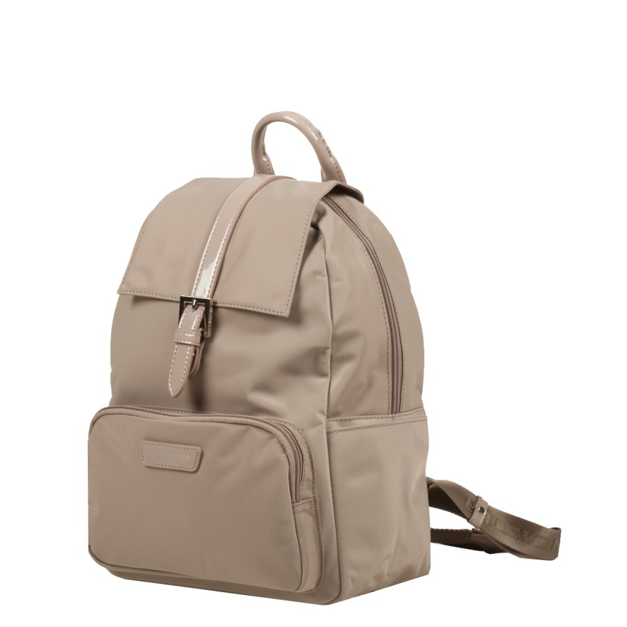 Femme Lancaster Sac A Dos | Sac A Dos Basic Verni Lancaster Galet