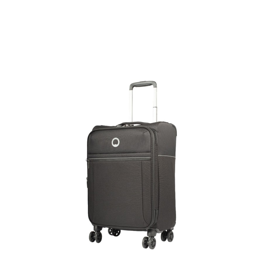 Bagages Delsey Valise 4 Roues Souple | Valise Cabine Extensible 55Cm Brochant 2.0 Delsey Noir