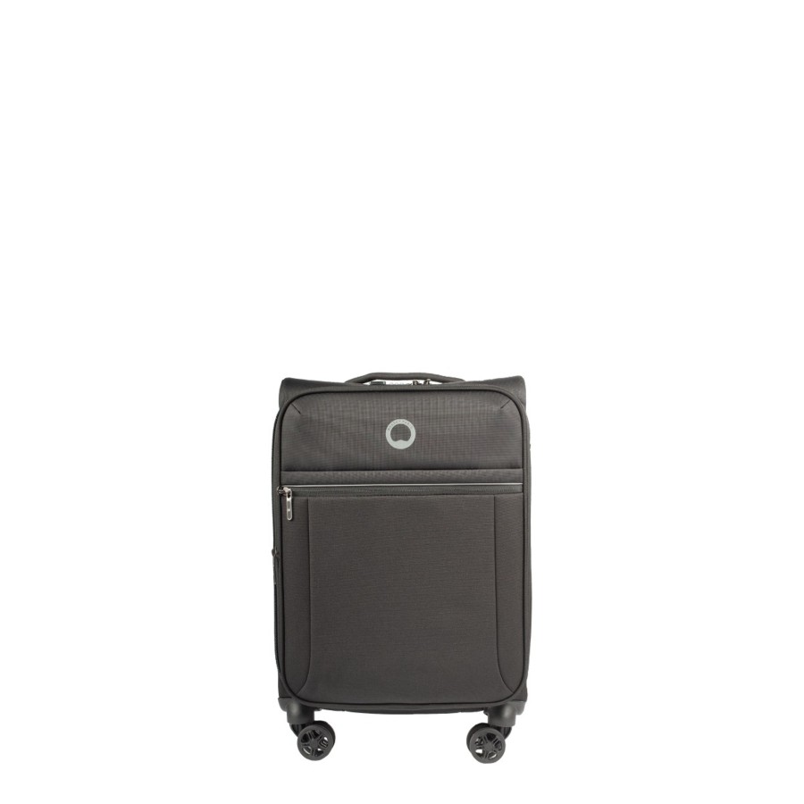 Bagages Delsey Valise 4 Roues Souple | Valise Cabine Extensible 55Cm Brochant 2.0 Delsey Noir