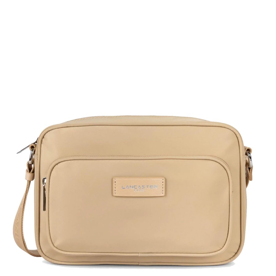 Femme Lancaster Sac Porte Bandouliere / Porte Travers | Grand Sac Travers Basic Vita Lancaster Sable