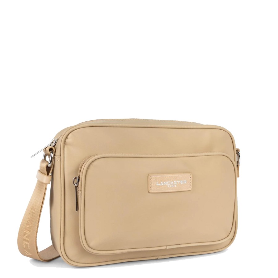 Femme Lancaster Sac Porte Bandouliere / Porte Travers | Grand Sac Travers Basic Vita Lancaster Sable