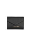 Femme Lancaster Portefeuille | Portefeuille En Cuir Saffiano Signature Lancaster Noir