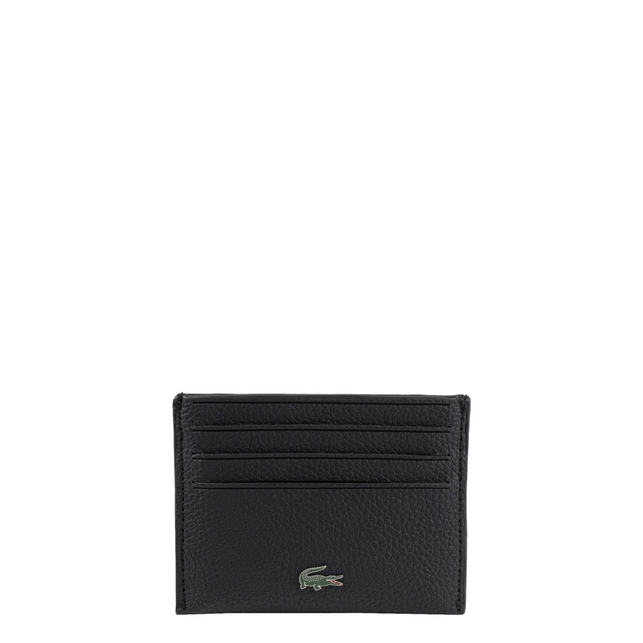 Homme Lacoste Porte Cartes | Porte Cartes Smart Concept Lacoste Noir