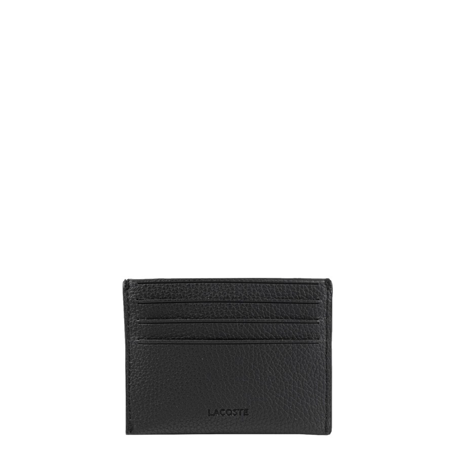 Homme Lacoste Porte Cartes | Porte Cartes Smart Concept Lacoste Noir