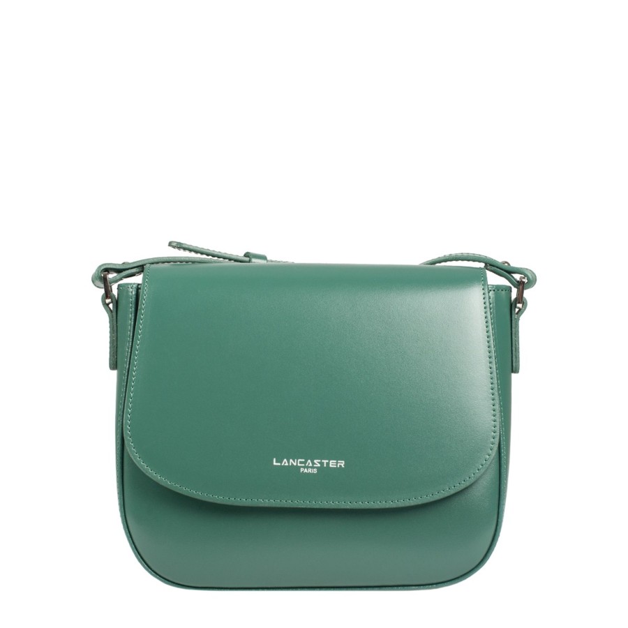 Femme Lancaster Sac Porte Epaule | Sac Trotteur En Cuir Suave Even Lancaster Vert