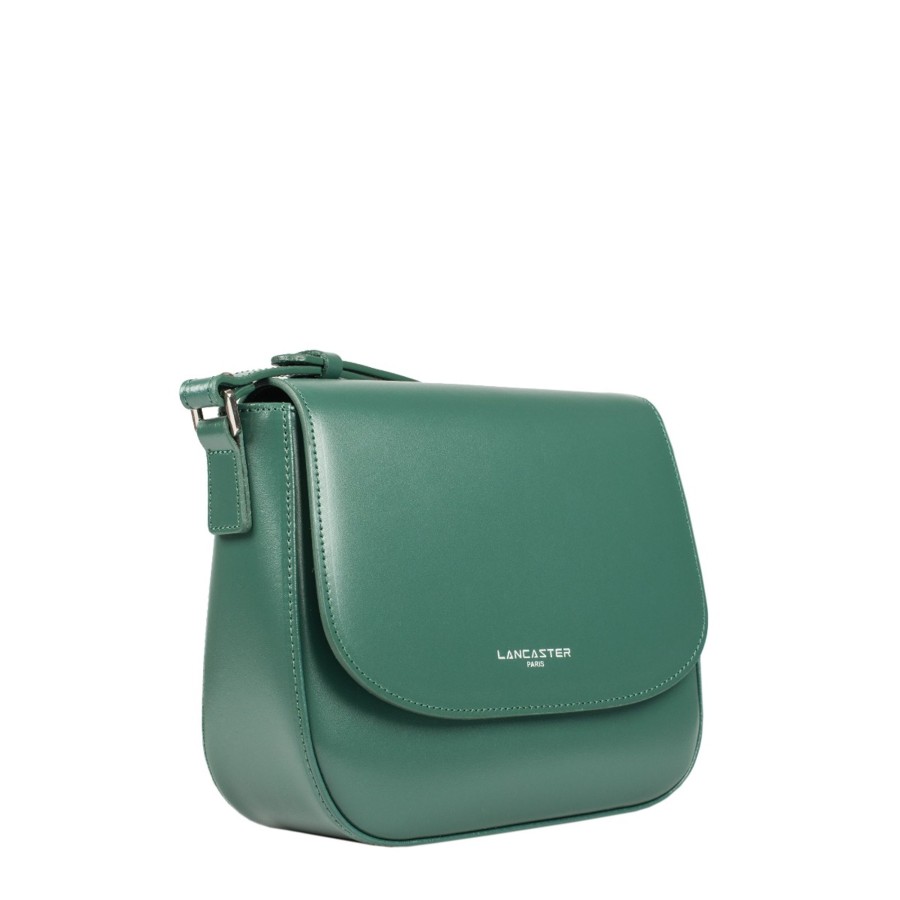 Femme Lancaster Sac Porte Epaule | Sac Trotteur En Cuir Suave Even Lancaster Vert