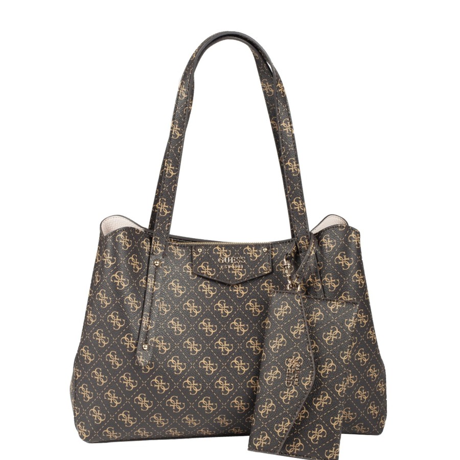 Femme Guess Sac Porte Epaule | Sac Cabas Eco Brenton Guess