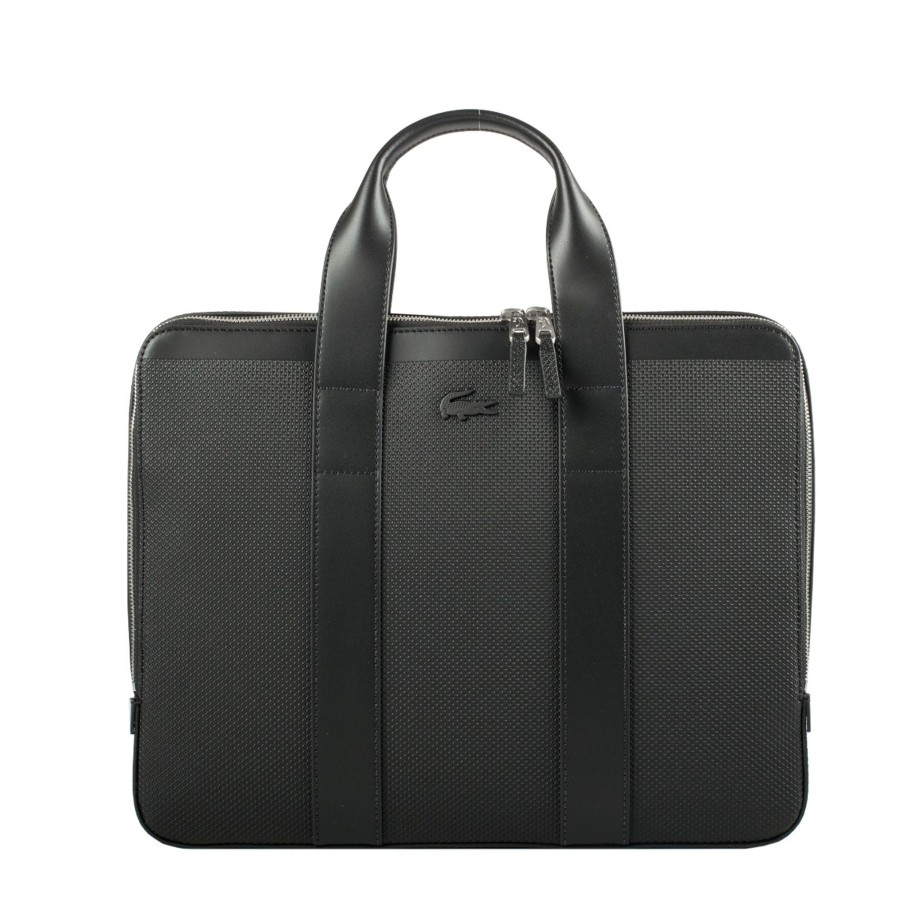 Homme Lacoste Serviette/Cartable | Porte Ordinateur En Cuir Chantaco Lacoste