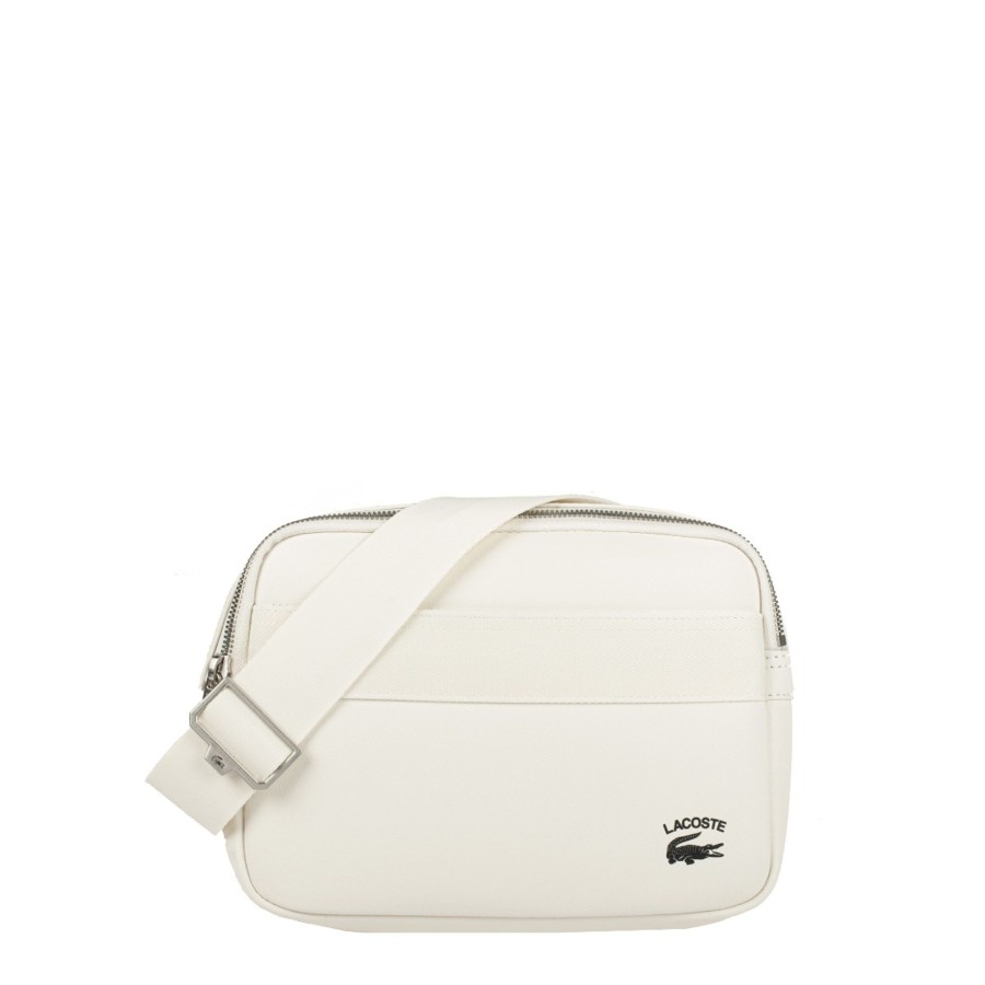 Homme Lacoste Sacoche Bandouliere | Sacoche En Cuir Lacoste Practice Lacoste Blanc