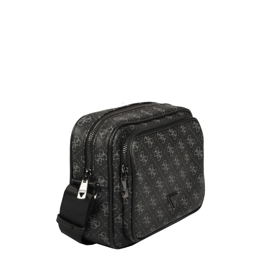 Homme Guess Sacoche Bandouliere | Sacoche Vezzola Guess Dark Black Noir