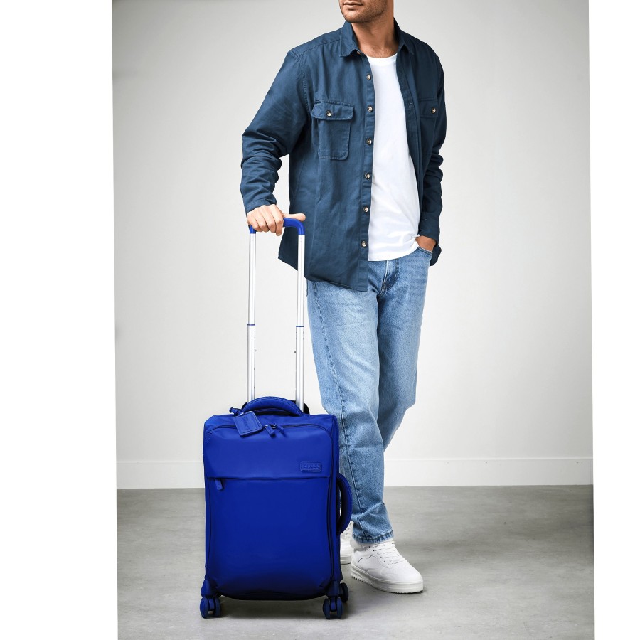 Bagages Lipault Valise 4 Roues Souple | Valise Cabine 55Cm Plume Lipault Magnetic Blu