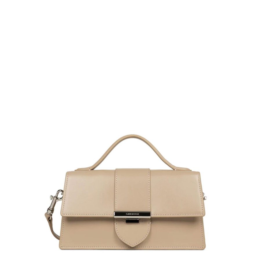 Femme Lancaster Sac Porte Main | Sac Baguette En Cuir Paris Ily Lancaster Beige Fonce