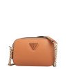 Femme Guess Sac Porte Epaule | Sac Travers Noelle Guess Cognac