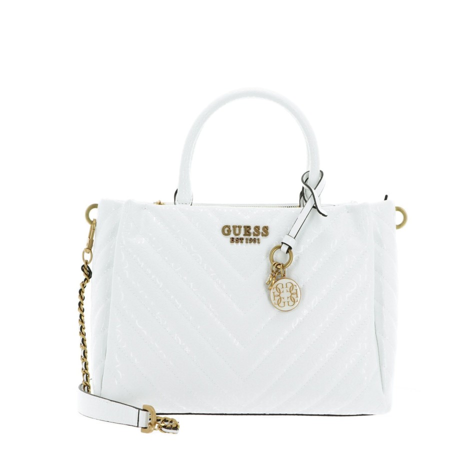 Femme Guess Sac Porte Main | Sac A Main Jania Guess Blanc