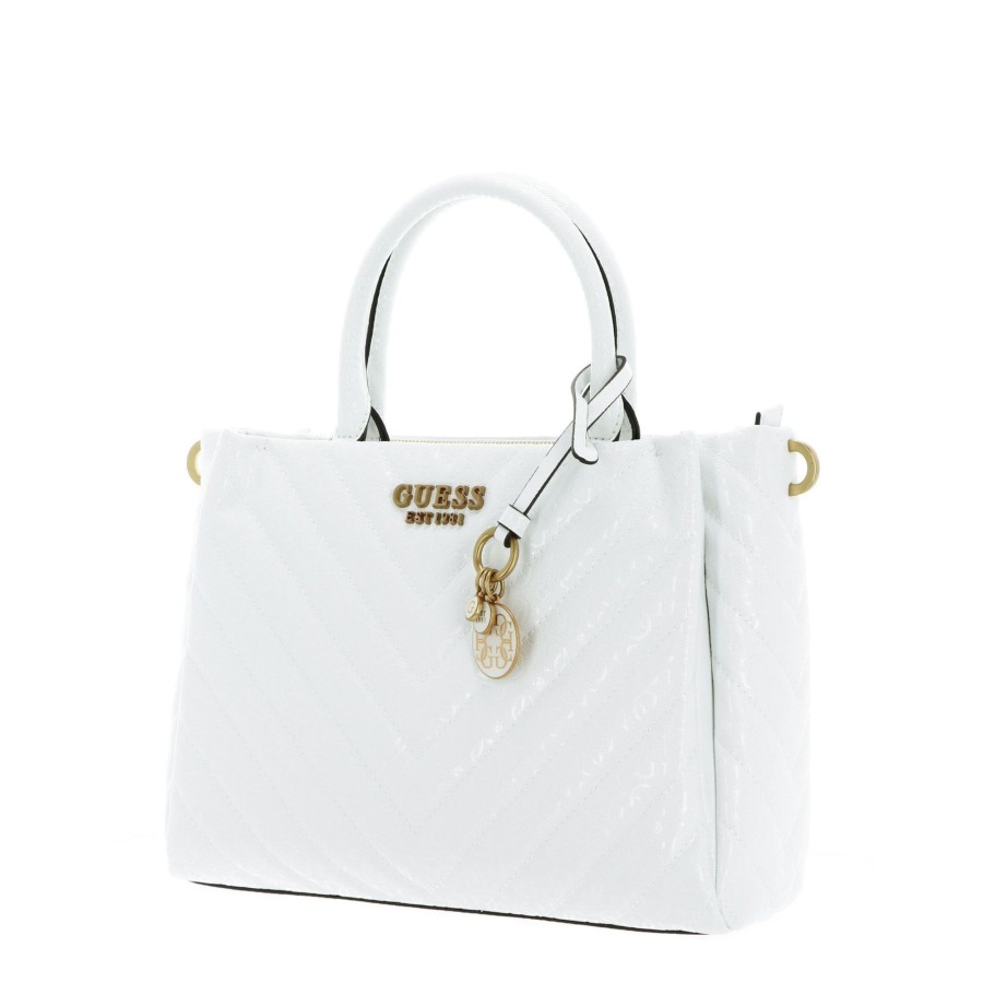 Femme Guess Sac Porte Main | Sac A Main Jania Guess Blanc