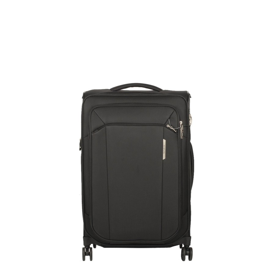 Bagages Samsonite Valise 4 Roues Souple | Valise 4 Roues 67 Cm Extensible Respark Samsonite Noir