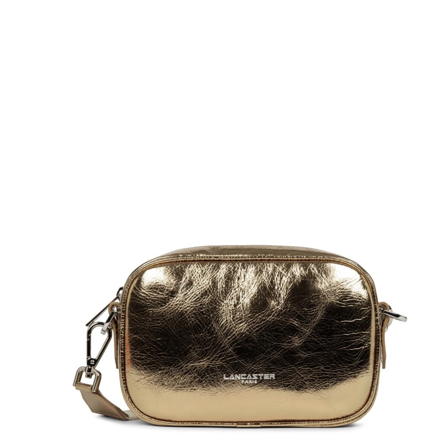 Femme Lancaster Sac Porte Bandouliere / Porte Travers | Sac Travers En Cuir Fashion Firenze Lancaster Dore