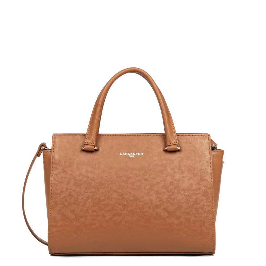 Femme Lancaster Sac Porte Main | Sac A Main En Cuir Sierra Lancaster Camel