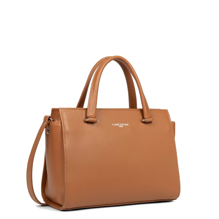 Femme Lancaster Sac Porte Main | Sac A Main En Cuir Sierra Lancaster Camel