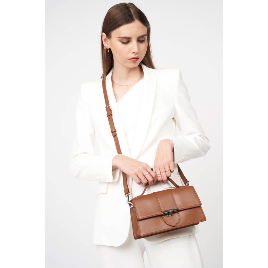 Femme Lancaster Sac Porte Main | Sac Baguette En Cuir Paris Ily Lancaster Camel