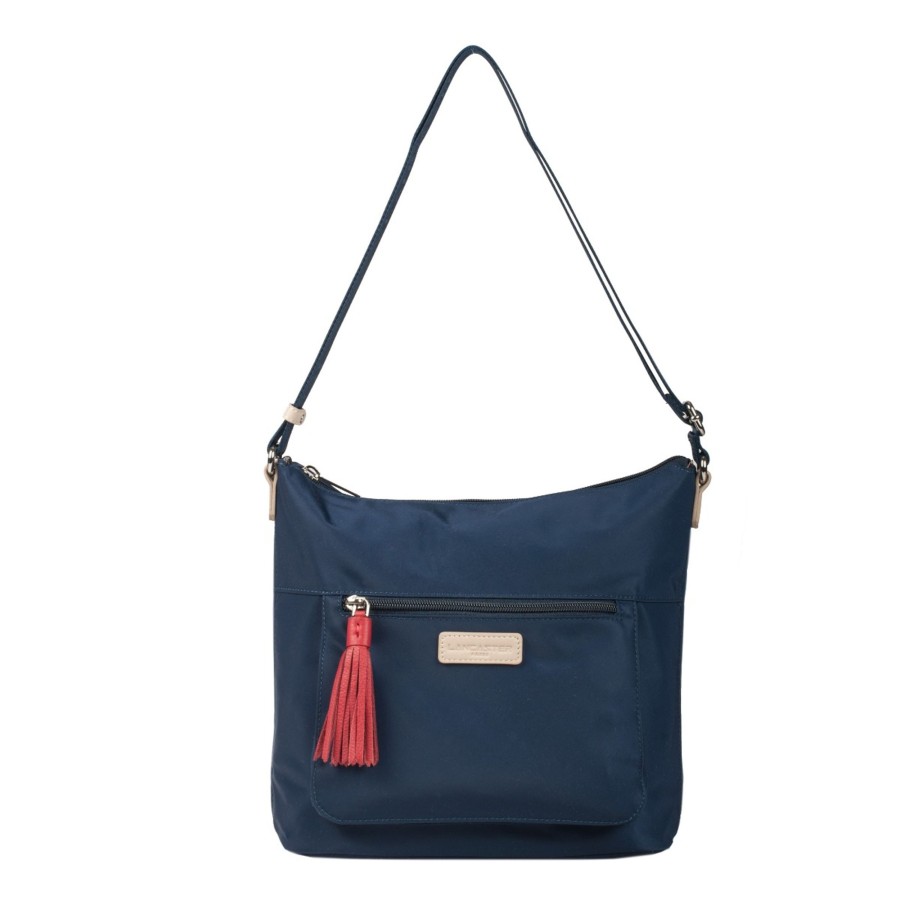 Femme Lancaster Sac Porte Epaule | Sac Bandouliere Basic Pompon Lancaster