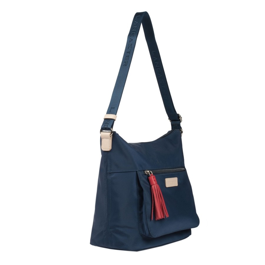 Femme Lancaster Sac Porte Epaule | Sac Bandouliere Basic Pompon Lancaster