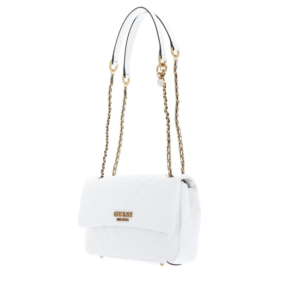 Femme Guess Sac Porte Bandouliere / Porte Travers | Sac Travers Jania Guess Blanc