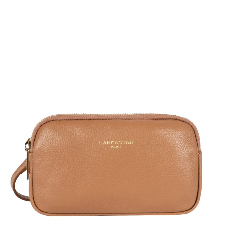 Femme Lancaster Pochette | Pochette En Cuir Dune Lancaster Camel