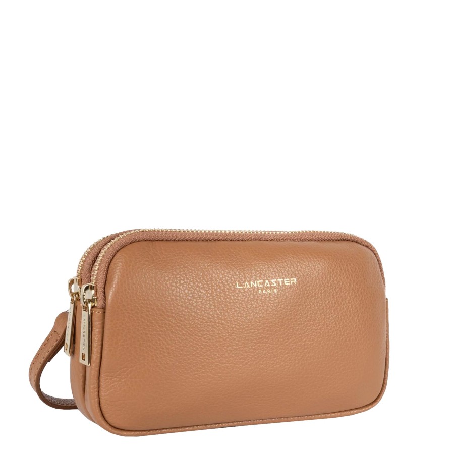 Femme Lancaster Pochette | Pochette En Cuir Dune Lancaster Camel