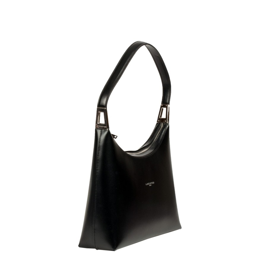 Femme Lancaster Sac Porte Epaule | Sac Epaule En Cuir Suave Ace Lancaster Noir