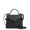 Femme Le Tanneur Sac Porte Main | Sac A Main En Cuir Emilie Le Tanneur Noir