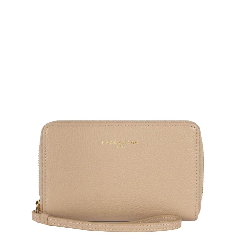 Femme Lancaster Portefeuille | Compagnon En Cuir Dune Lancaster Beige