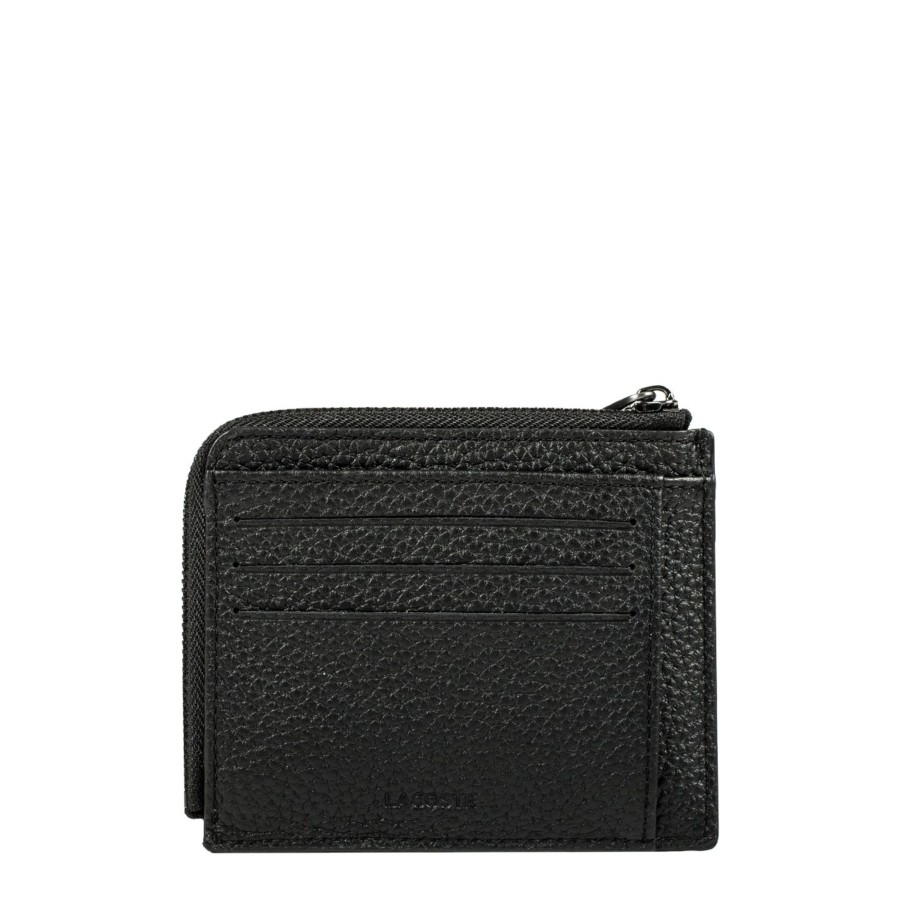 Homme Lacoste Porte Cartes | Porte Cartes En Cuir Soft Mate