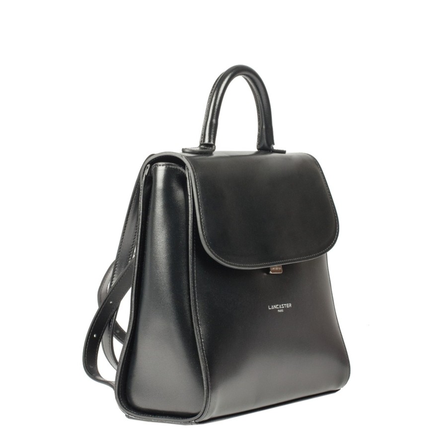 Femme Lancaster Sac A Dos | Sac A Dos En Cuir Suave Even Lancaster Noir