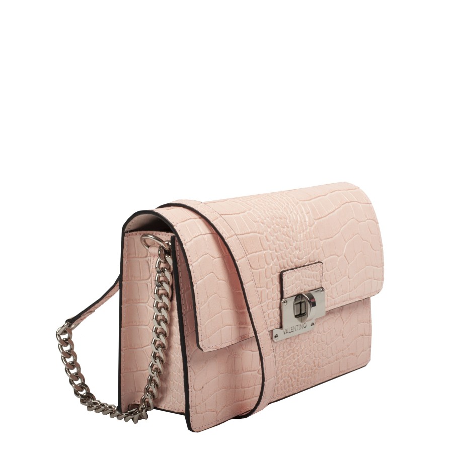 Femme Valentino Sac Porte Bandouliere / Porte Travers | Sac Baguette Cuir March Valentino Rose