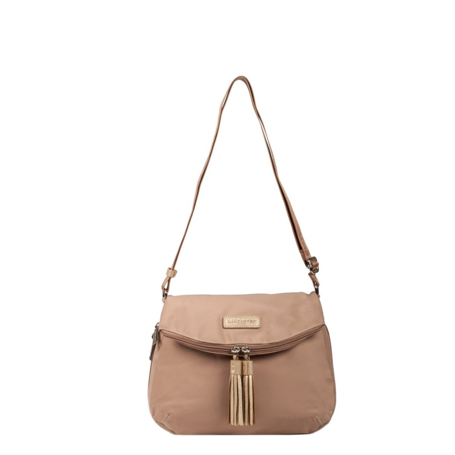 Femme Lancaster Sac Porte Epaule | Sac Travers Basic Pompon Nude