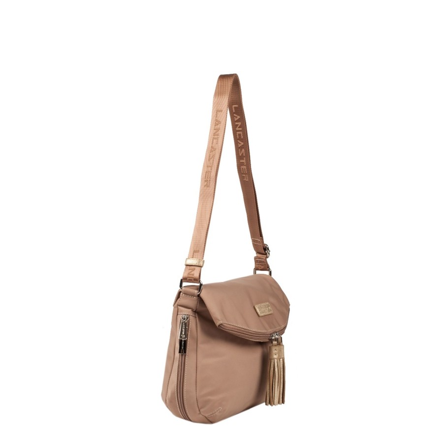 Femme Lancaster Sac Porte Epaule | Sac Travers Basic Pompon Nude