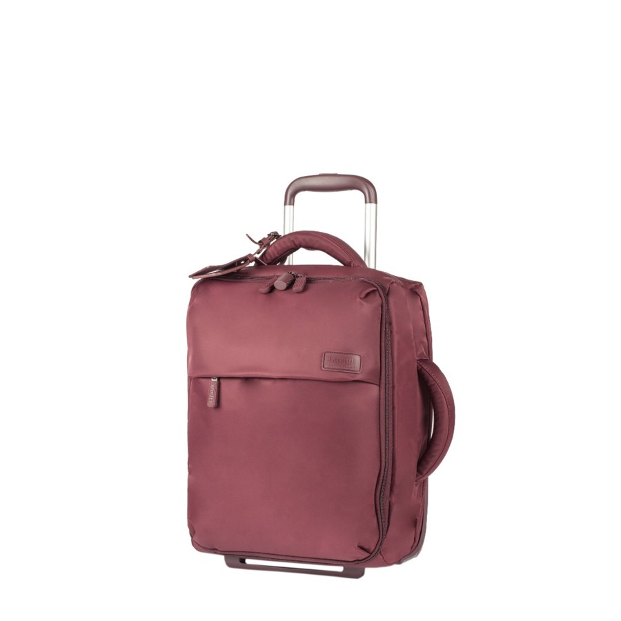 Bagages Lipault Valise 2 Roues Souple | Valise Cabine 45Cm A 2 Roues Foldable Plume Lipault Bordeaux