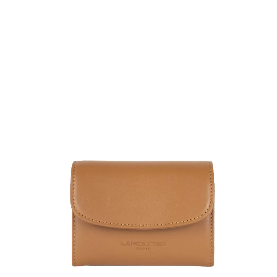 Femme Lancaster Portefeuille | Portefeuille En Cuir Paris Pm Lancaster Camel